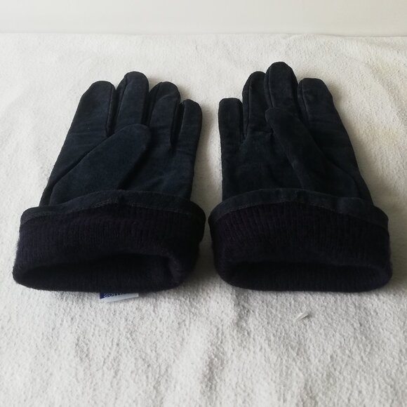 Vintage Fownes Dark Blue Suede Women's Gloves XL - Picture 5 of 7